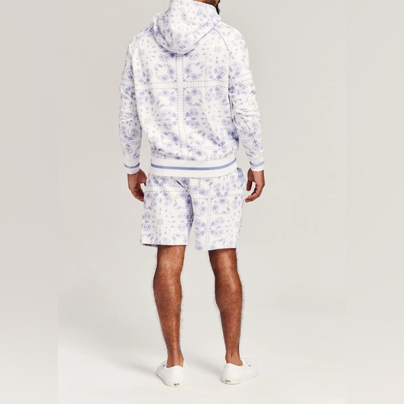 SEROYA Unisex Foster Bandana Printed Purple Hoodie NEW - Picture 5 of 6